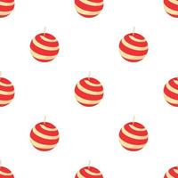 Red and white striped round candle pattern seamless vector