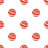 Red and white striped round candle pattern seamless vector