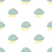 Thunderstorm pattern seamless vector