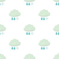 Snow and rain pattern seamless vector