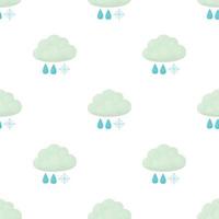 Snow and rain pattern seamless vector