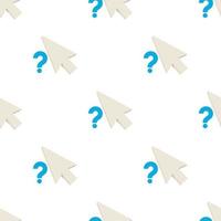 Question pointer pattern seamless vector