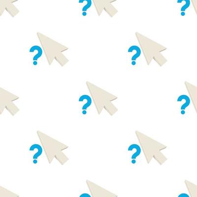 Question pointer pattern seamless vector