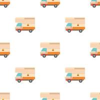 Street food truck pattern seamless vector