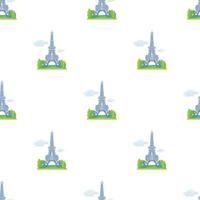 torre eiffel, patrón, seamless, vector