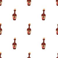 Wine bottle pattern seamless vector