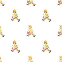 Running firefighter pattern seamless vector