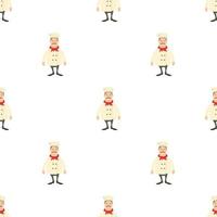 Smiling chef pattern seamless vector