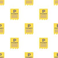 Parking ticket pattern seamless vector