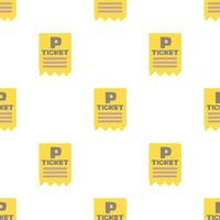 Parking ticket pattern seamless vector