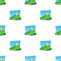 Castle pattern seamless vector