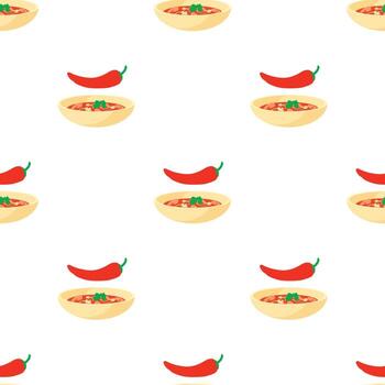 Chilli pattern seamless vector