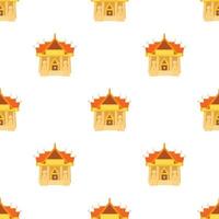 Old temple pattern seamless vector