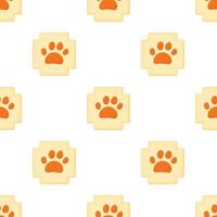 Dog paw pattern seamless vector