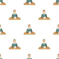 Man presenter pattern seamless vector
