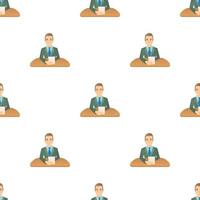 Man presenter pattern seamless vector