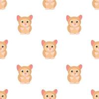 Hamster pattern seamless vector