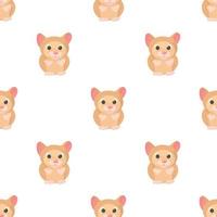 Hamster pattern seamless vector