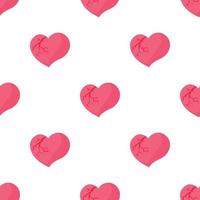 Broken heart pattern seamless vector