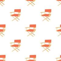 Film director chair pattern seamless vector