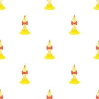 Candle pattern seamless vector