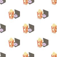 Big popcorn pattern seamless vector