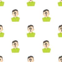 Man question pattern seamless vector