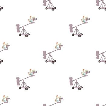Difficult filming director pattern seamless vector