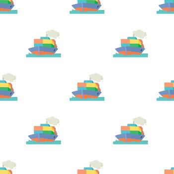 barco, patrón, seamless, vector