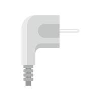 Plug connector icon flat isolated vector