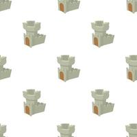 Castle tower pattern seamless vector