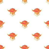 Asian pagoda pattern seamless vector