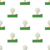 pelota de golf patrón vector sin costura