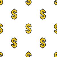Dollar pattern seamless vector
