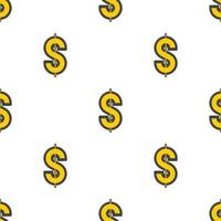 Dollar pattern seamless vector