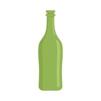 Glass bottle icon flat isolated vector