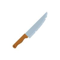 Kitchen knife icon flat isolated vector