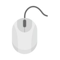 Broken computer mouse icon flat isolated vector
