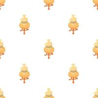 Vase on table pattern seamless vector