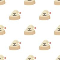 Sleeping hat pattern seamless vector