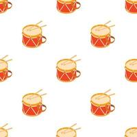Toy drum pattern seamless vector
