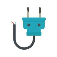 Garbage plug icon flat isolated vector