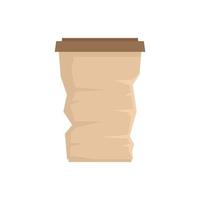 Used coffee cup icon flat isolated vector