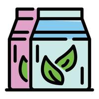 Vegetable product icon color outline vector