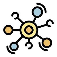 Multiple solutions icon color outline vector