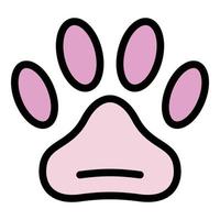 Pets allowed icon color outline vector