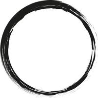 Circles of paint on a white background. Grunge. Frame. Brush. Circle drawn with ink brush. Design element logo, baner. Black abstract circle. vector