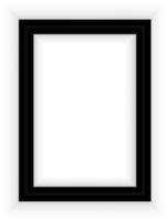 Realistic photo frame. White background. Design element for banner, poster, card, social media. Wooden frame. vector
