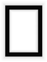 Realistic photo frame. White background. Design element for banner, poster, card, social media. Wooden frame. vector