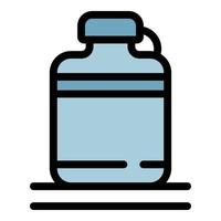 Water bottle icon color outline vector